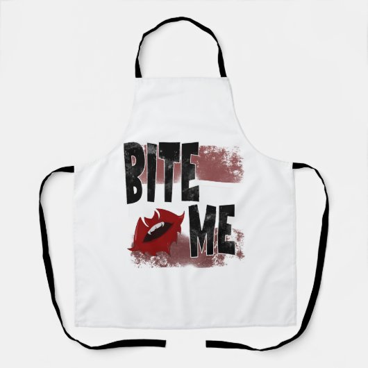Tablier Bite me - Citation Cool - Halloween - Bat (Recto)