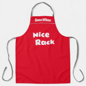 Tablier Bizarre Cuisine Humour Aprons, Nice Mème en rack (Recto)