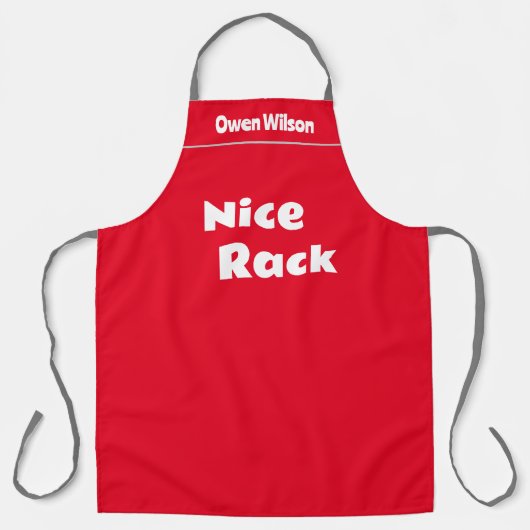 Tablier Bizarre Cuisine Humour Aprons, Nice Mème en rack (Recto)