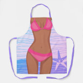 Tablier Bizarre Tan rose Bikini GIrl (Recto)