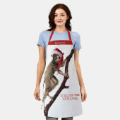 Tablier Bizarre Taxiderme de Noël Primate Créature (Porté)