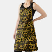 Tablier Black Adam Lightning Bolt Triangular Pattern (Insitu)