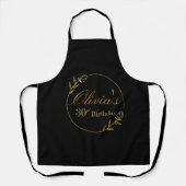 Tablier Black and Gold Personalized (Recto)