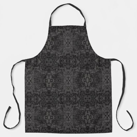 Tablier Black And Gray Abstract Graphic Art Design (Recto)