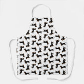 Tablier Black and Tan Dachshunds Cute Motif (Recto)