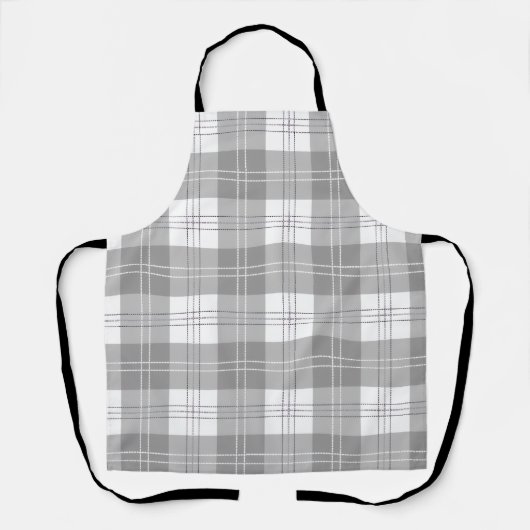 Tablier Black and White Buffalo Plaid (Recto)