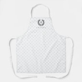 Tablier Black And White Laurel Monogram Polka Dot Pattern (Recto)