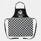 Tablier Black and White Tartan Plaid Pattern (Recto)