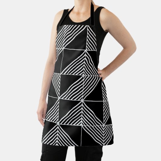 Tablier Black Art Deco Lines (Insitu)