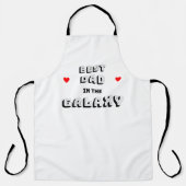 Tablier Black Blanc Moderne Meilleur Papa Dans L'Apron Gal (Recto)
