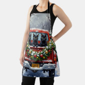 Tablier Black Cat Christmas Red Truck Holiday (Insitu)