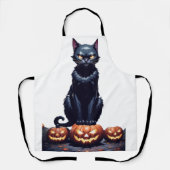 Tablier Black cat halloween (Recto)