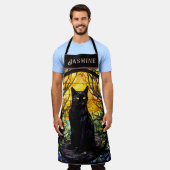 Tablier Black Cat Vitrail jaune (Porté)