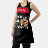 Tablier Black Chef Life is Short Eat Cookies Personnalisé (Insitu)