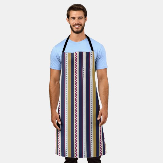 Tablier Black colour combination apron (Porté)