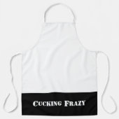 Tablier black Cucking Frazy jeu de mots comme Nucking Futs (Recto)