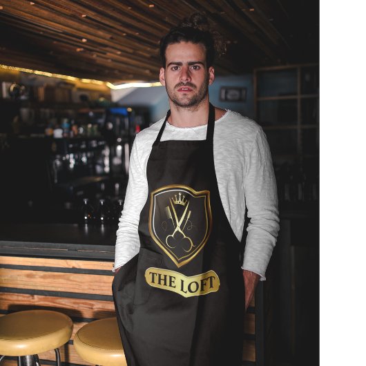 Tablier Black & Gold Barber Shop