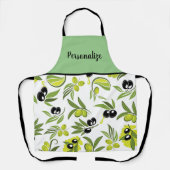 Tablier Black & Green Olives Apron (Recto)