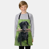 Tablier Black Lab avec deux bâtons Photo de chien (Porté)