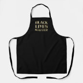 Tablier Black Lives Matt or noir typographie moderne (Recto)