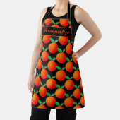 Tablier Black & orange fruits imprimés cuisine personnalis (Insitu)