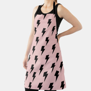 Tablier Black Pink Lightning Y2K Indie Cuisine élégante