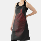 Tablier Black red cartoon man silhouette (Insitu)