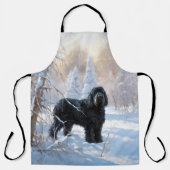 Tablier Black Russian Terrier Laisser neiger Noël (Recto)