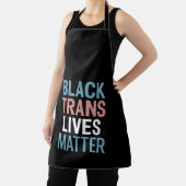 Tablier Black Trans LGBTQ Support Vit Matière Transgenre (Insitu)