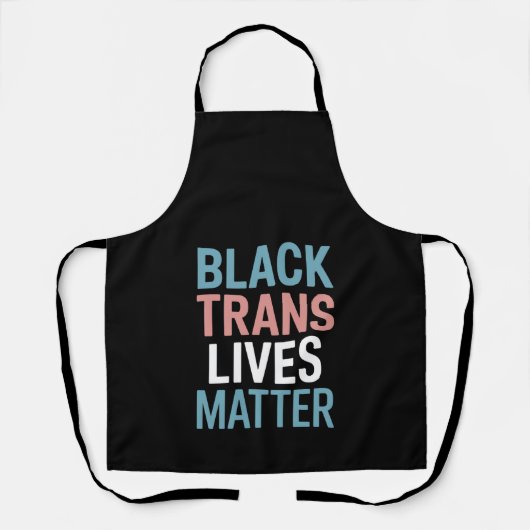 Tablier Black Trans LGBTQ Support Vit Matière Transgenre (Recto)