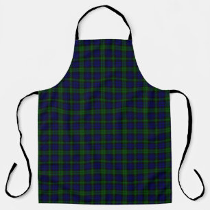 Tablier Black Watch Tartan bleu vert Plaid