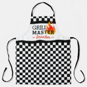 Tablier Black White Auto Voiture Course À damiers drapeaux (Recto)