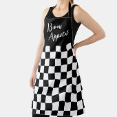 Tablier Black & White Checkerboard Apron (Insitu)