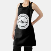 Tablier Black White City Ville Lieu Nom Endroit Cercle (Insitu)