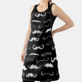 Tablier Black & White Moustache Seamless Repeat Background (Insitu)