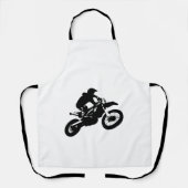 Tablier Black White Pop Art Motocross Motorcyle Sport (Recto)