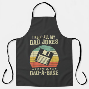 Tablier Blagues drôles de papa pour hommes dans dad-a-Base
