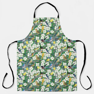 Tablier blaireaux dans le bois de chien en fleurs