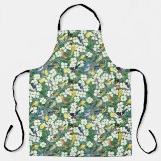 Tablier blaireaux dans le bois de chien en fleurs
