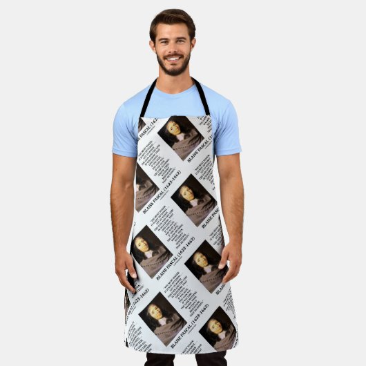 Tablier Blaise Pascal Gain Loss Wagering God Existe Citati (Porté)