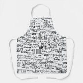 tablier blanc avec noms noirs (Recto)