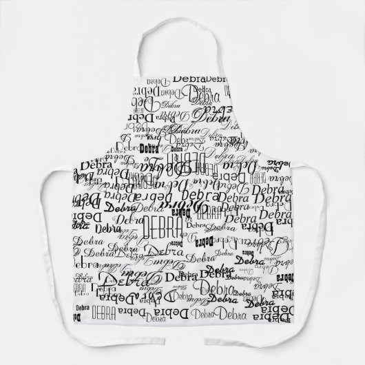 tablier blanc avec noms noirs (Recto)