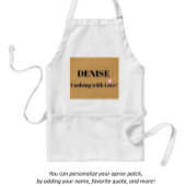 Tablier blanc avec patch de design de couleur sucr