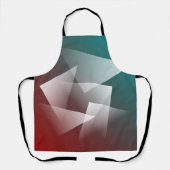 Tablier blanc bordeaux turquoise (Recto)