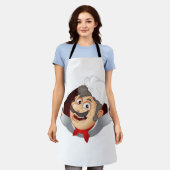 Tablier Blanc de Chef Maestro Heureux (Porté)