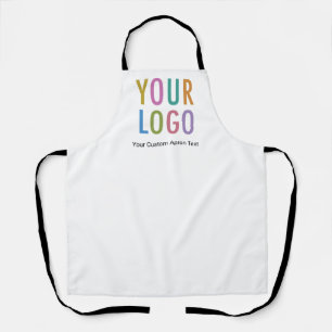 Tablier blanc imprimé sur mesure avec logo Pas de 