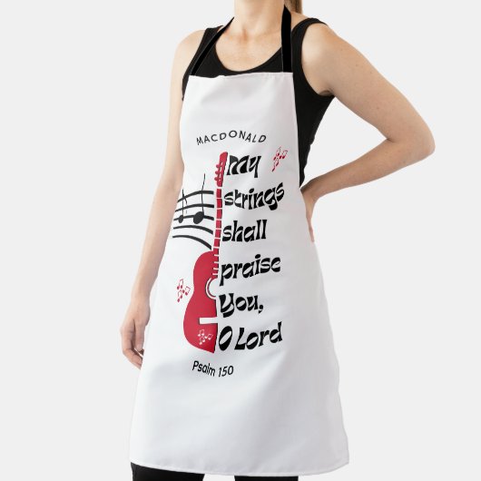 Tablier BLANC MES CHAÎNES VOUS FERONT PLAISIR Christian (Insitu)