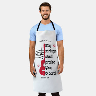 Tablier BLANC MES CHAÎNES VOUS FERONT PLAISIR Christian