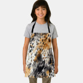 Tablier Blanc Noir Crème Léopard Animal   (Insitu)