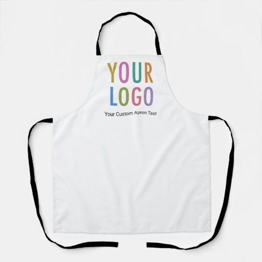 Tablier blanc personnalisé avec logo sans minimum (Recto)